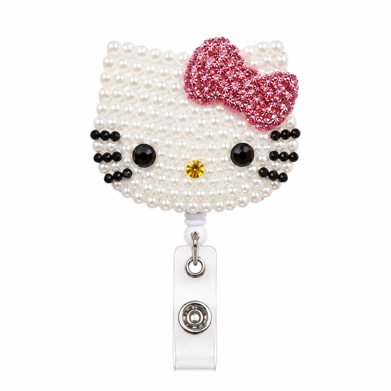 Hello Kitty Badge Reel (Pearl)