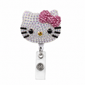 Hello Kitty Badge Reel (Iridescent Rhinestones)