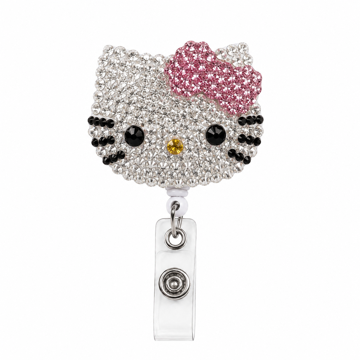 Hello Kitty Badge Reel (Regular Rhinestones)